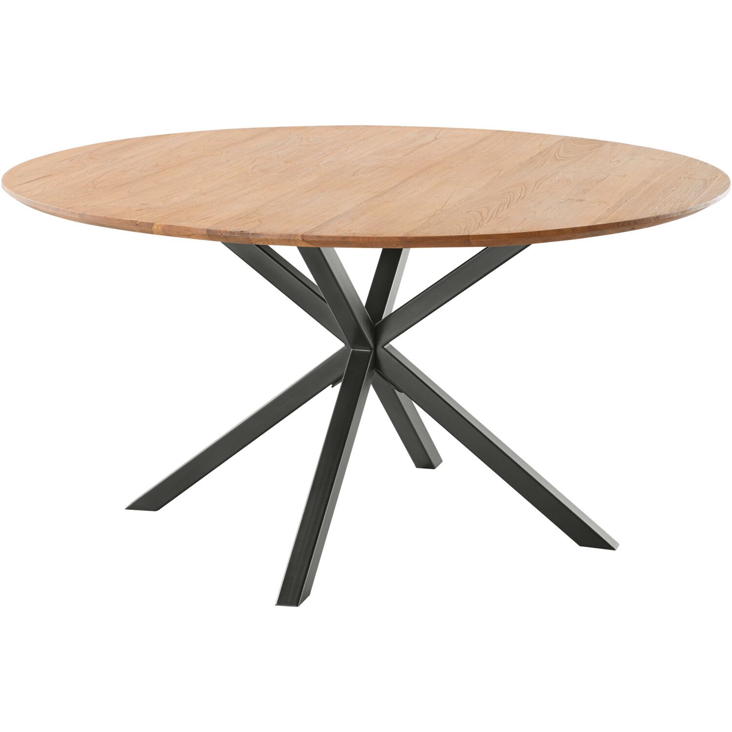 Eettafel Romaro teakhout 130 cm rond mix rough
